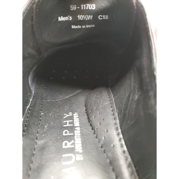 J.Murphy Dress Shoes Burgundy Leather Oxford Cap Toe  Men's US Size 10.5W - Picture 9 of 9